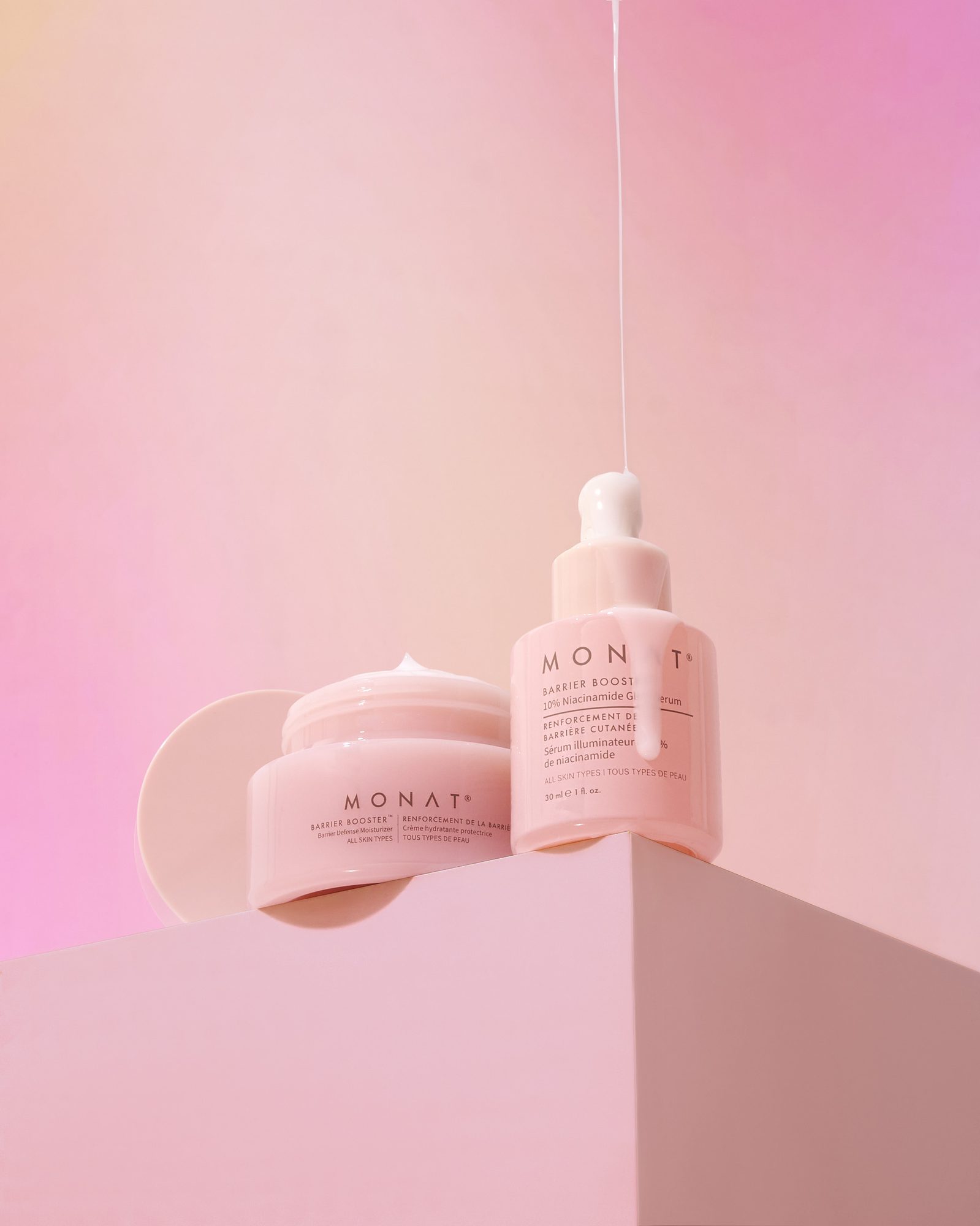 Barrier Booster — Serum and moisturizer, read as a pair.