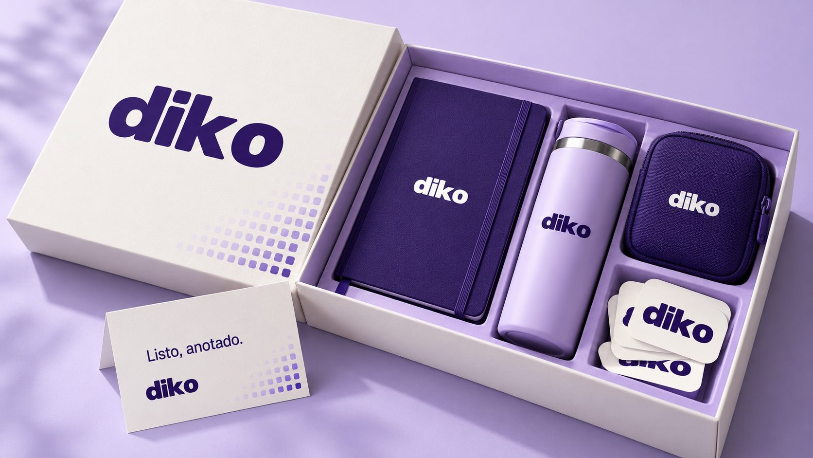 Diko — A welcome kit that speaks like the seller: “Listo, anotado.”