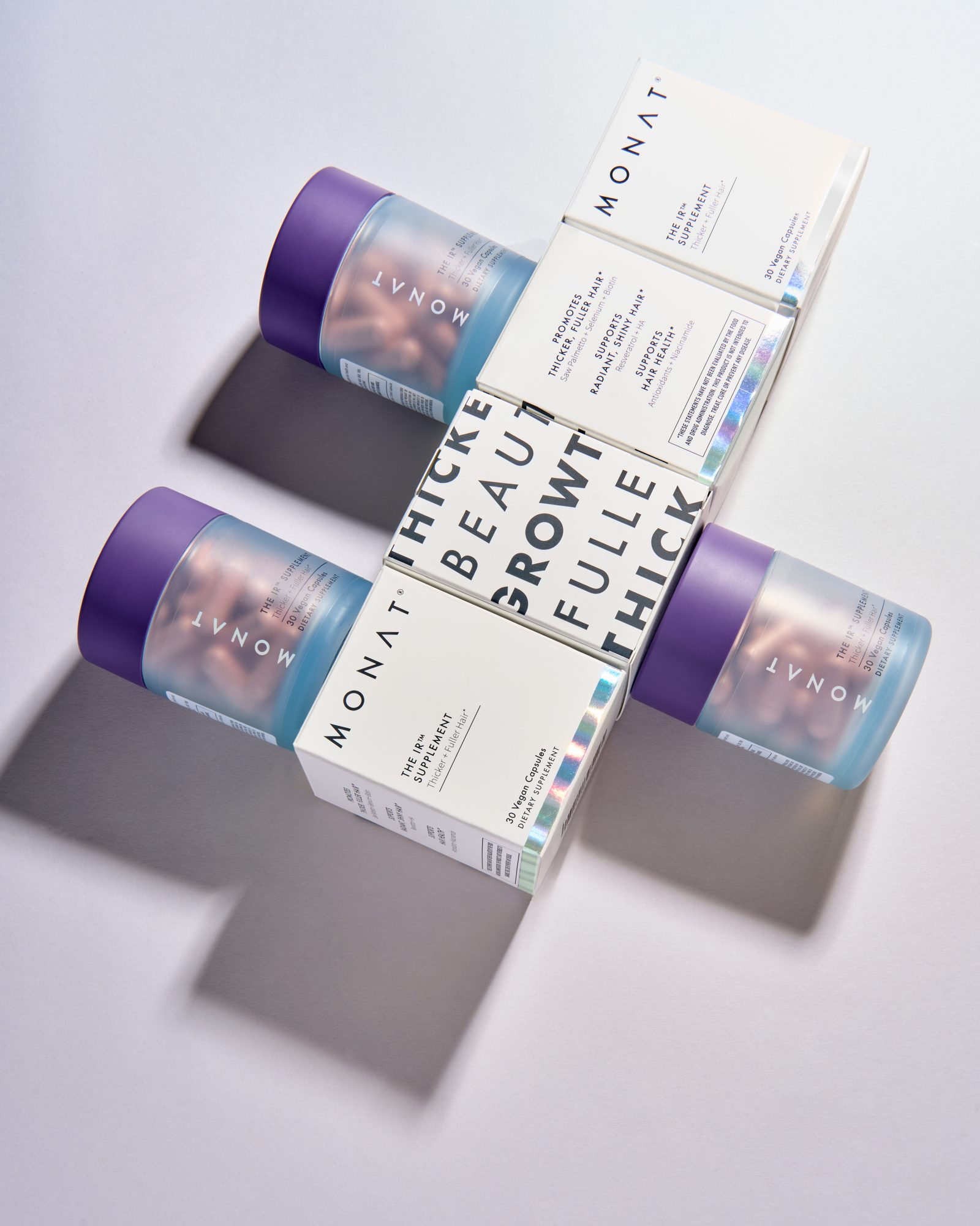 The IR Supplement — Bottle and box, designed together from zero.