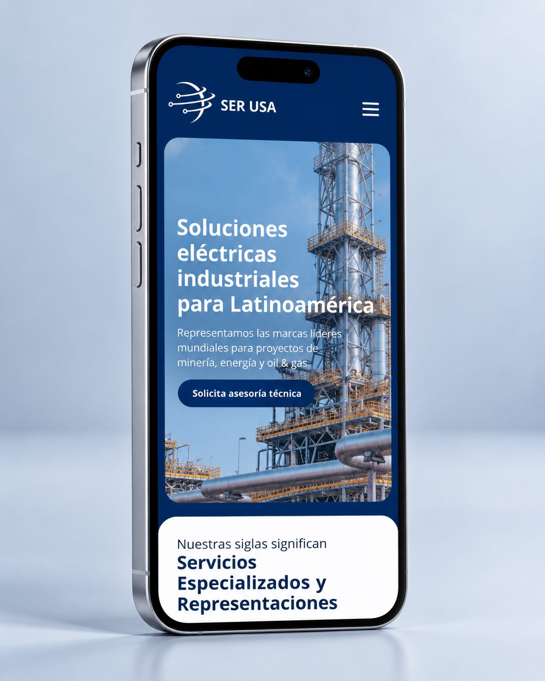 SER-USA — The website, in Spanish, built to read just as well on a phone.